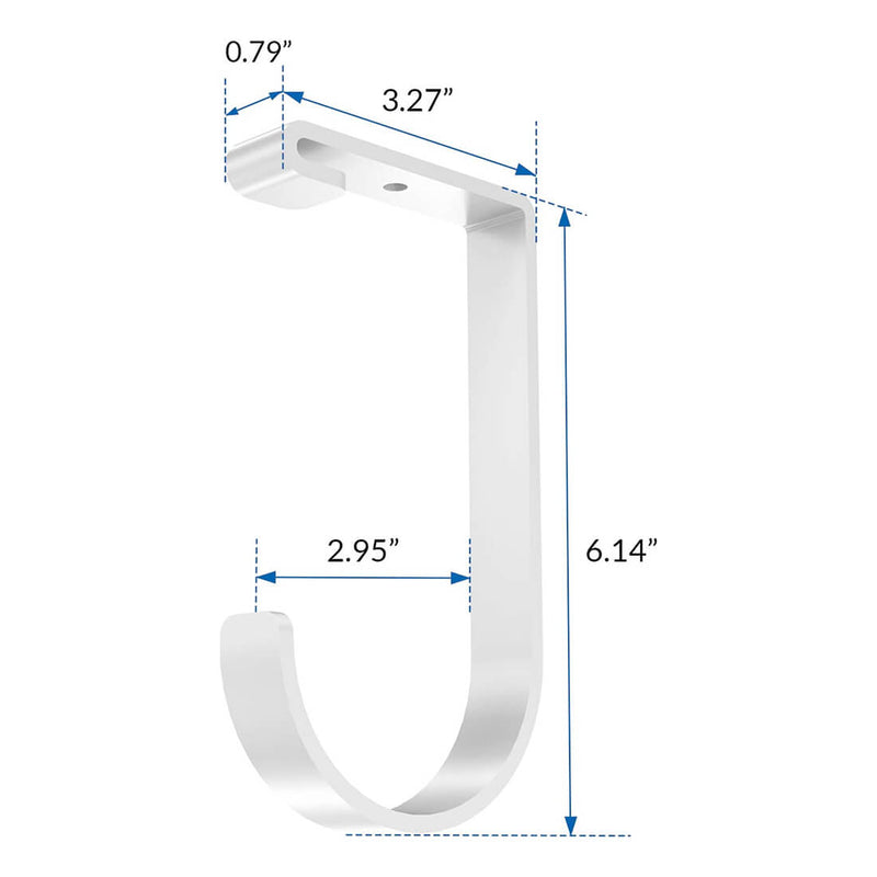 Fleximounts White Flat Storage Hook (4-Pack)
