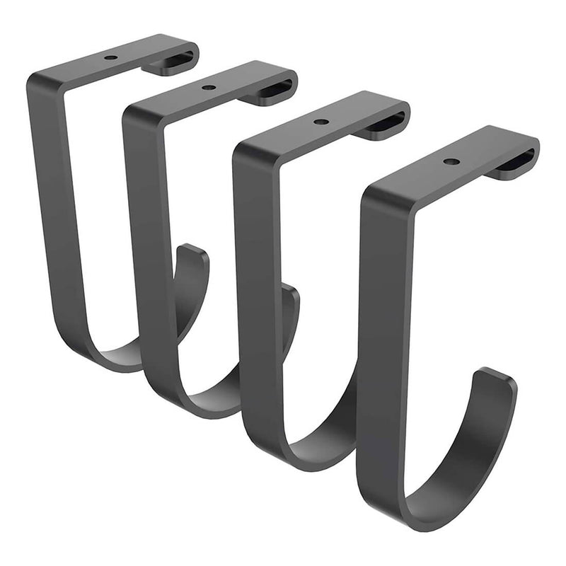 Fleximounts Black Flat Storage Hook (4-Pack)