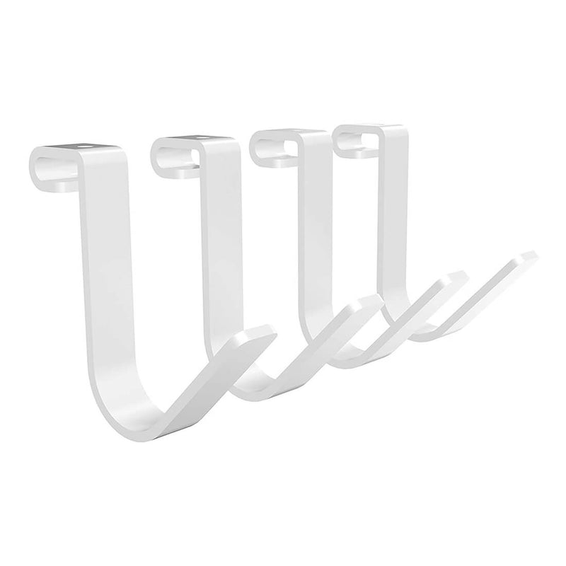 Fleximounts White Storage Rail Hook (4-Pack)