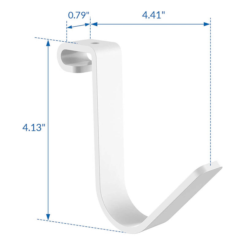 Fleximounts White Storage Rail Hook (4-Pack)