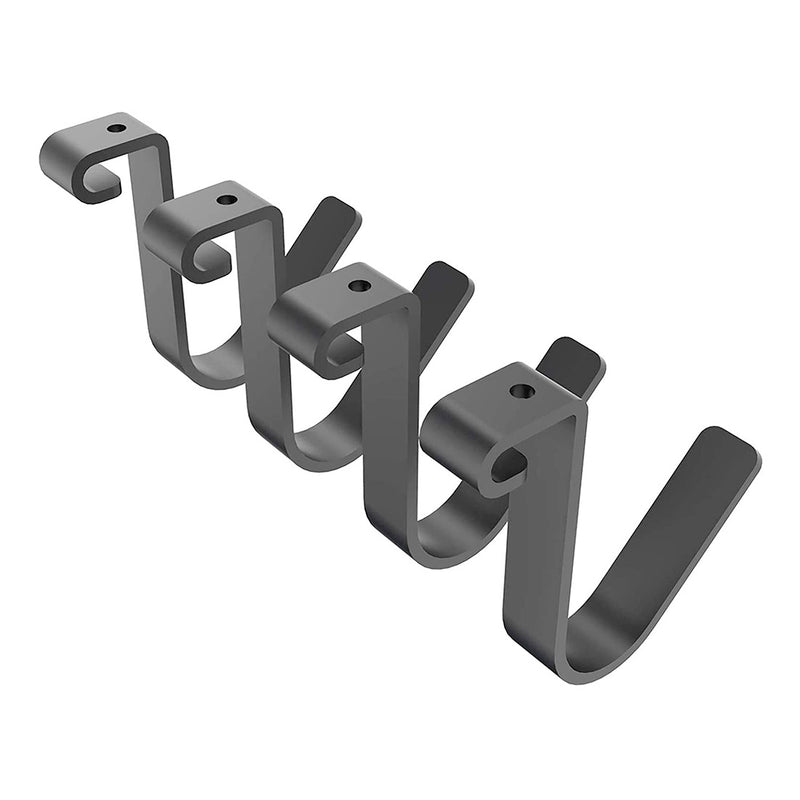 Fleximounts Black Storage Rail Hook (4-Pack)
