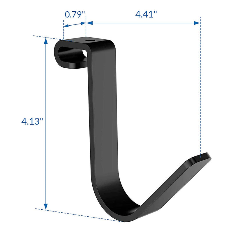 Fleximounts Black Storage Rail Hook (4-Pack)