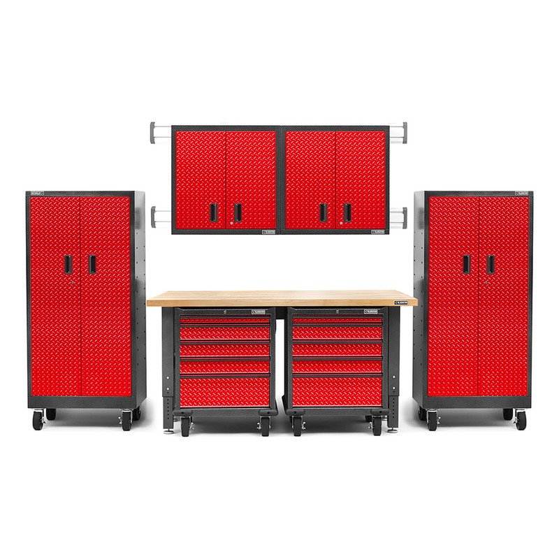 Gladiator Premier 12-Piece Garage Cabinet Combo (Red Tread)