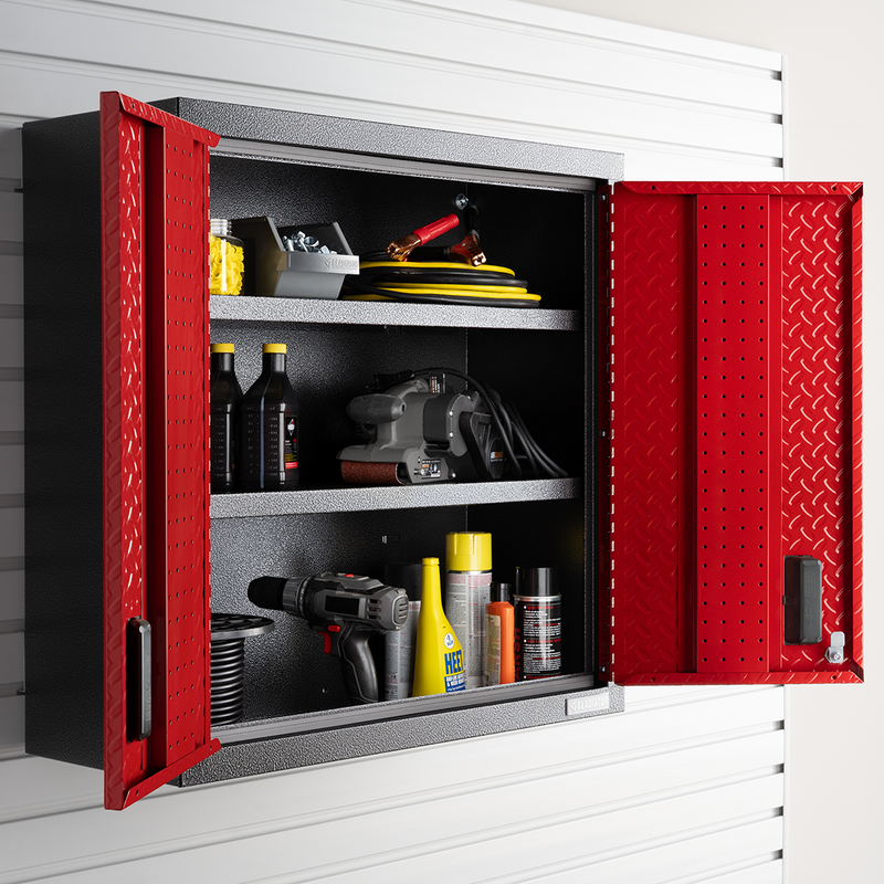 Gladiator Premier 13-Piece Garage Cabinet Combo (Red Tread)