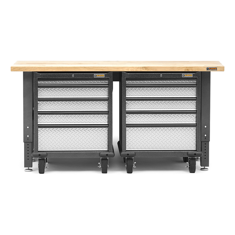 Gladiator Premier 3-Piece Garage Cabinet Set (Silver Tread)