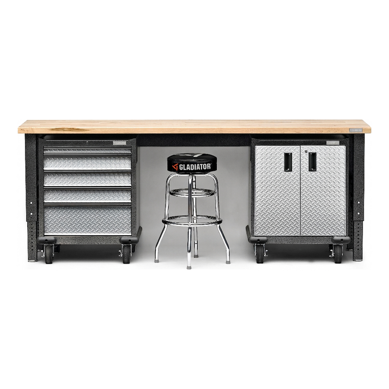 Gladiator Premier 4-Piece Garage Workbench System (Silver Tread)