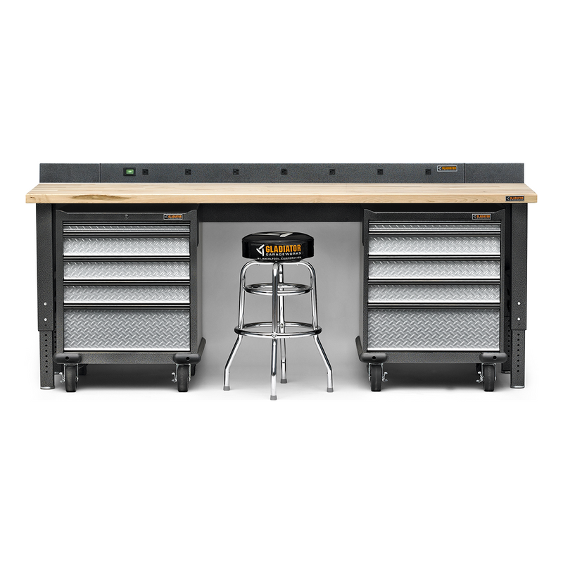 Gladiator Premier 5-Piece Garage Workbench Set (Silver Tread)