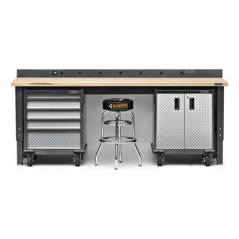 Gladiator Premier 5-Piece Garage Workbench System (Silver Tread)