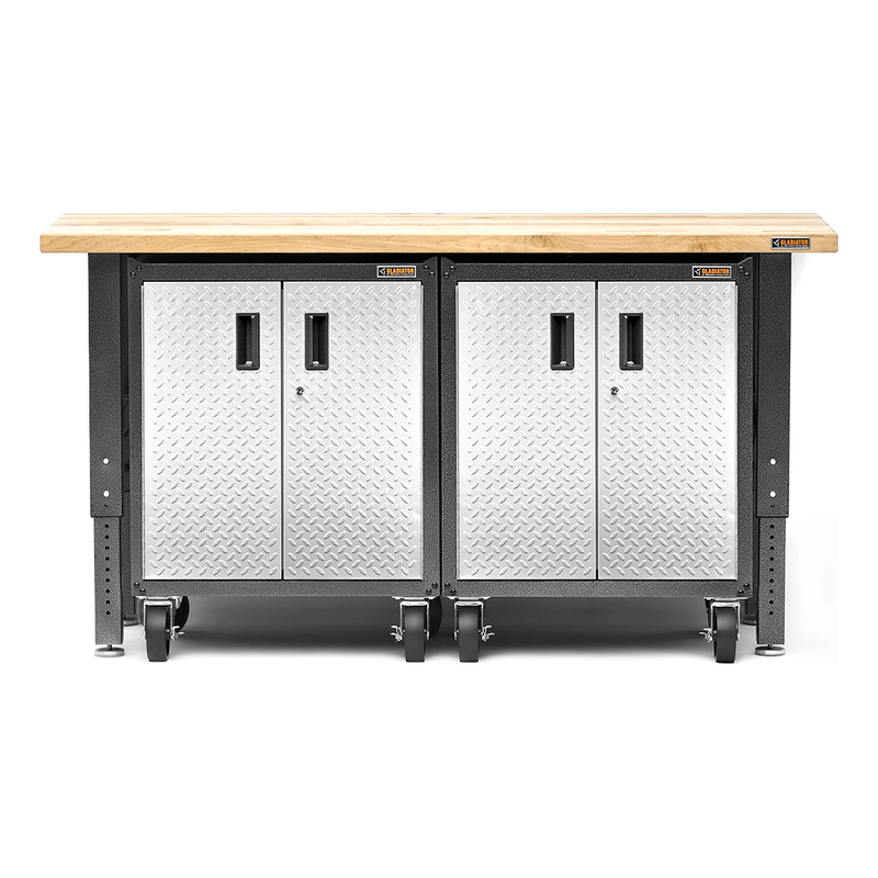 Gladiator Ready-to-Assemble 5-Piece Garage Cabinet System (Silver Tread)