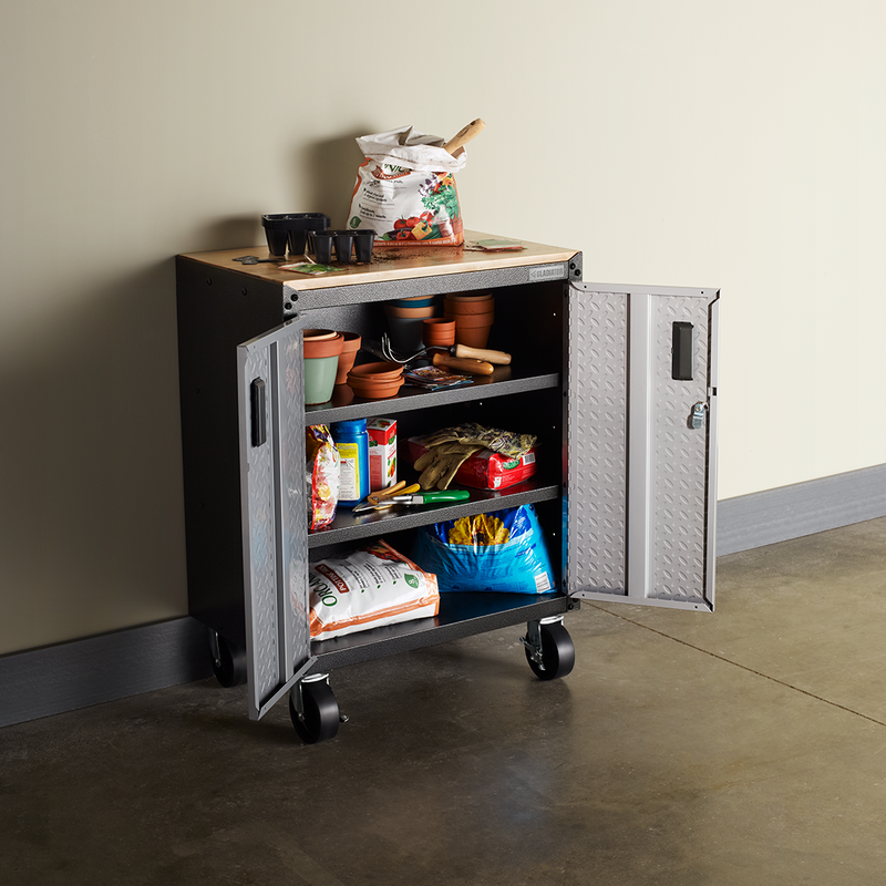 Gladiator Ready-to-Assemble 7-Piece Garage Cabinet Set (Silver Tread)
