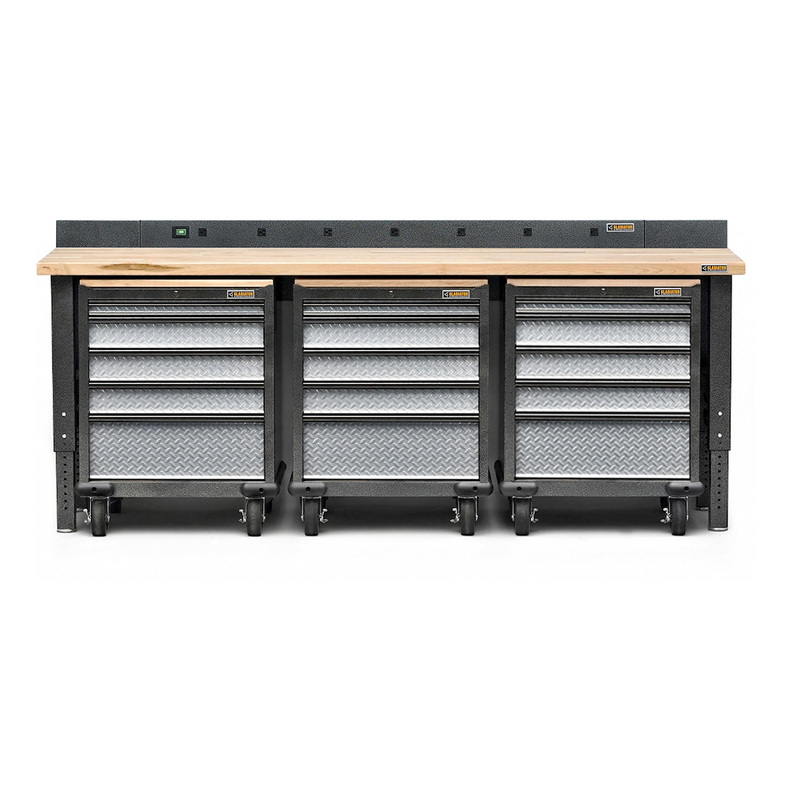 Gladiator Premier 8-Piece Garage Workbench Setup (Silver Tread)