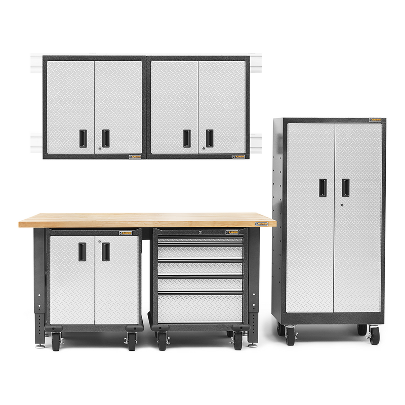 Gladiator Premier 8-Piece Garage Workbench Set (Silver Tread)