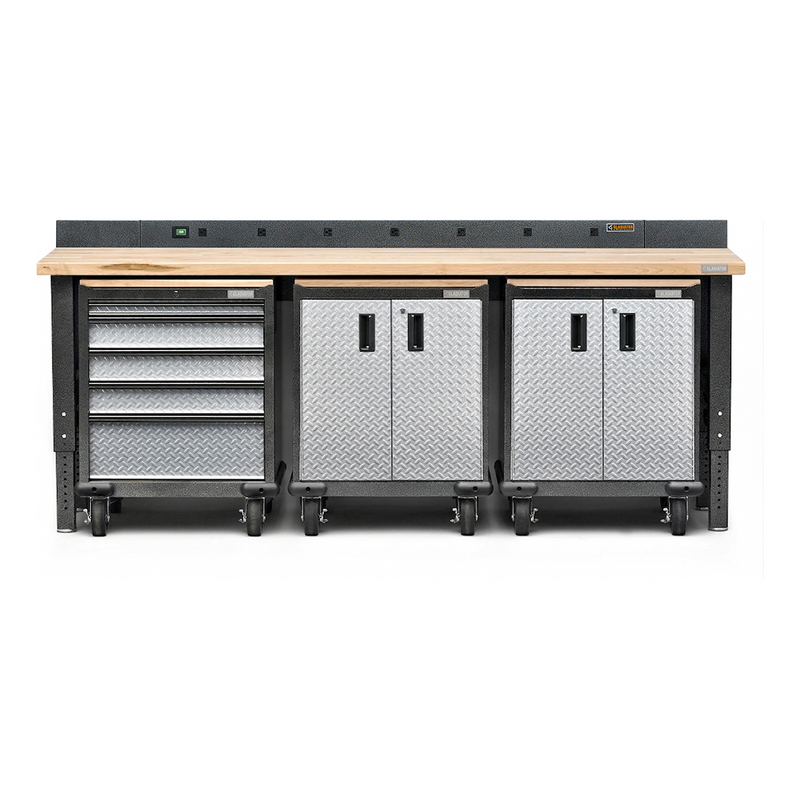 Gladiator Premier 8-Piece Garage Workbench System (Silver Tread)