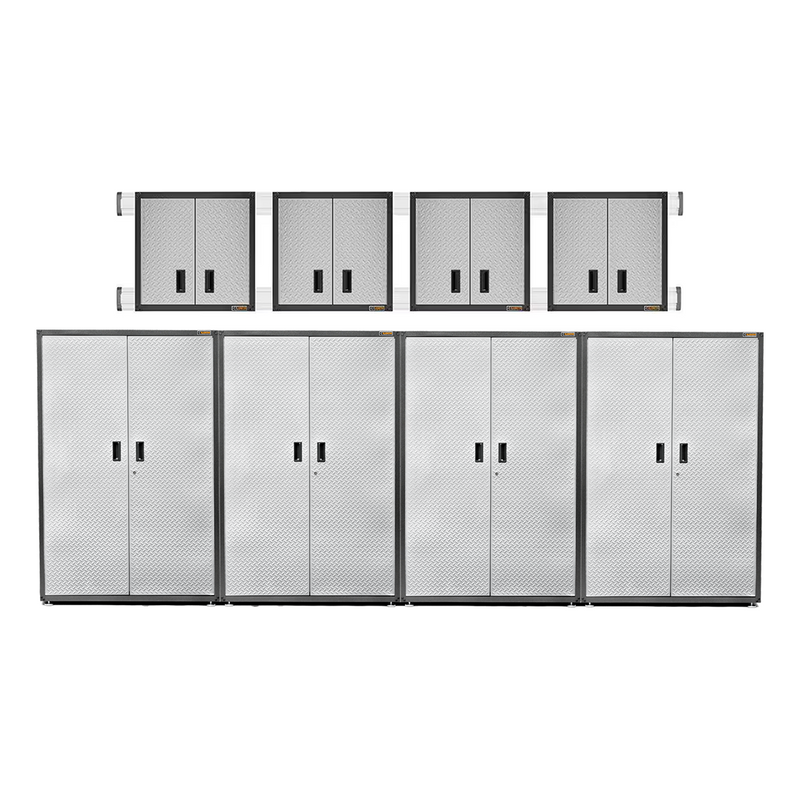 Gladiator Ready-to-Assemble 13-Piece Garage Cabinet Combo (Silver Tread)