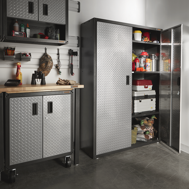Gladiator Ready-to-Assemble 13-Piece Garage Cabinet Combo (Silver Tread)