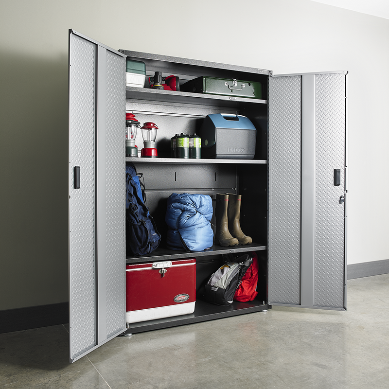 Gladiator Ready-to-Assemble 13-Piece Garage Cabinet Combo (Silver Tread)