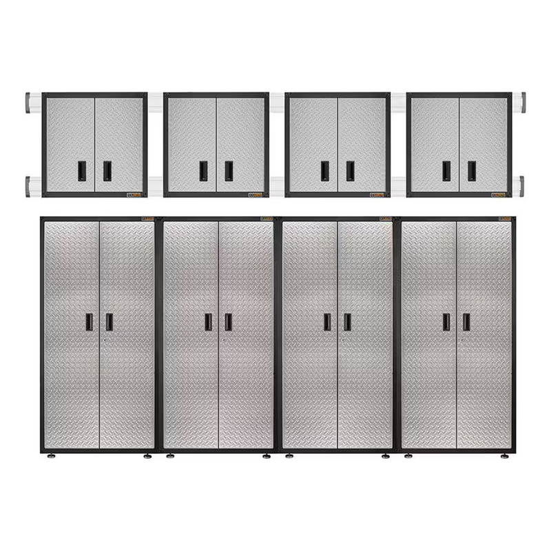 Gladiator Ready-to-Assemble 14-Piece Garage Cabinet Set (Silver Tread)