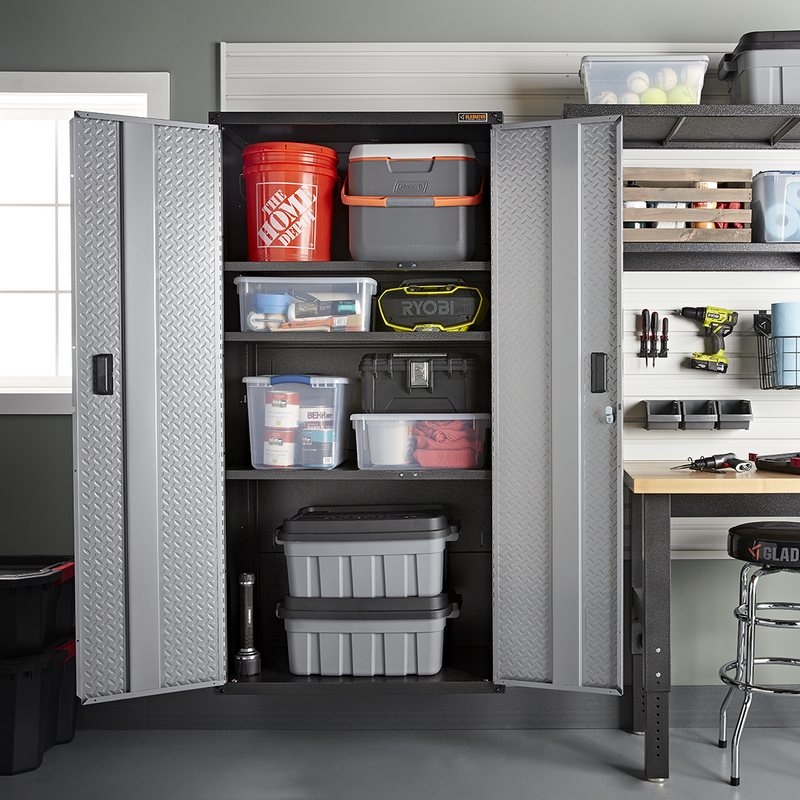 Gladiator Ready-to-Assemble 14-Piece Garage Cabinet Set (Silver Tread)