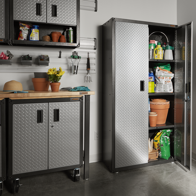 Gladiator Ready-to-Assemble 14-Piece Garage Cabinet Set (Silver Tread)