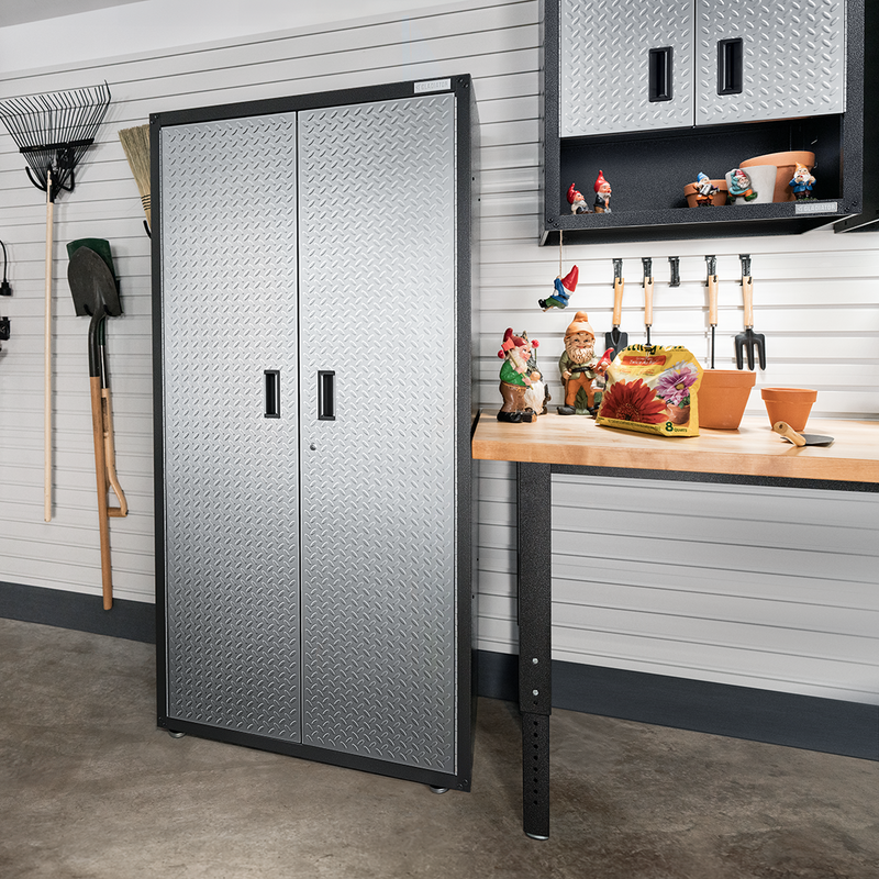Gladiator Ready-to-Assemble 14-Piece Garage Cabinet Set (Silver Tread)