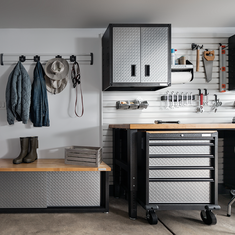 Gladiator Ready-to-Assemble 14-Piece Garage Cabinet Set (Silver Tread)