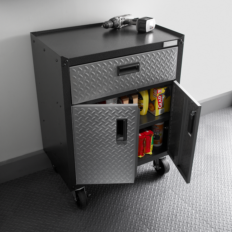 Gladiator Ready-to-Assemble 8-Piece Garage Cabinet Setup (Silver Tread)