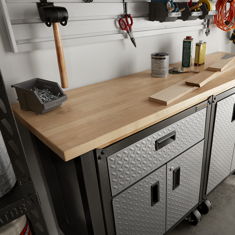 Gladiator Ready-to-Assemble 8-Piece Garage Cabinet Setup (Silver Tread)