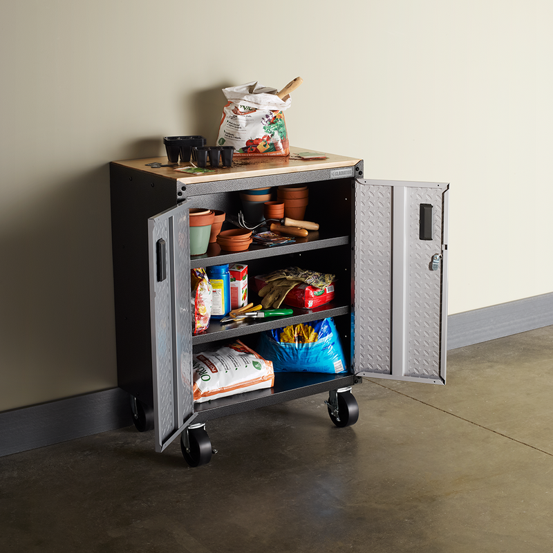 Gladiator Ready-to-Assemble 8-Piece Garage Cabinet Configuration (Silver Tread)