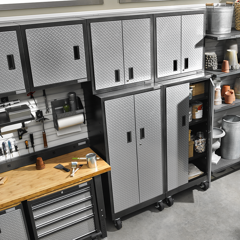 Gladiator Premier 10-Piece Garage Cabinet System (Silver Tread)