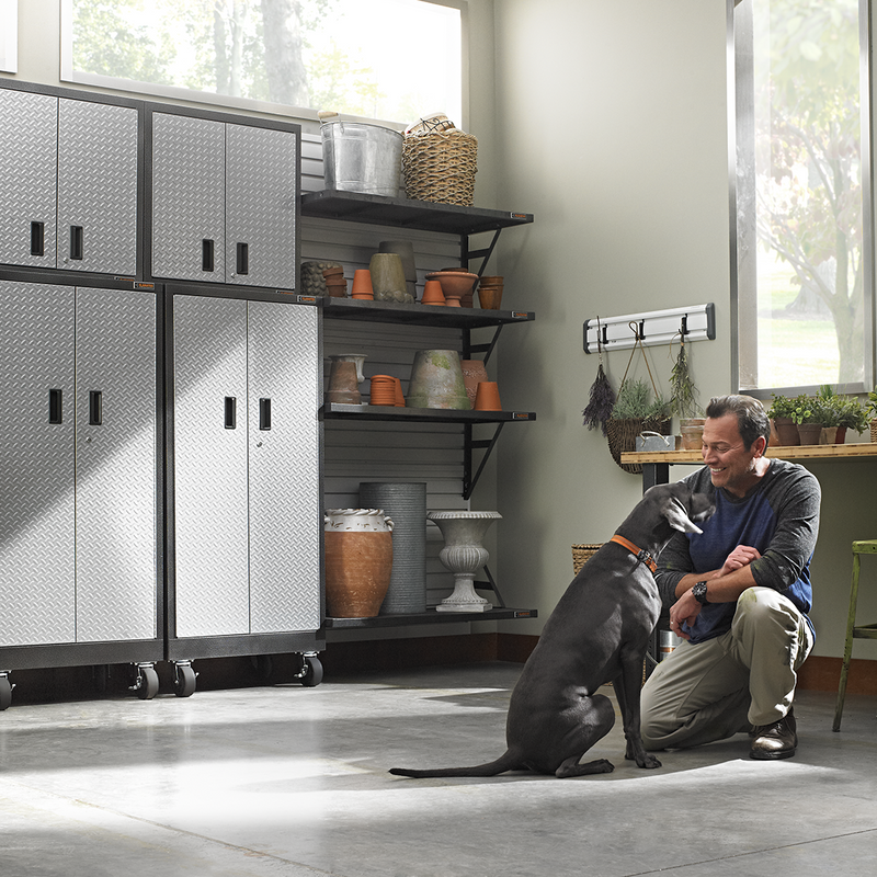 Gladiator Premier 10-Piece Garage Cabinet System (Silver Tread)
