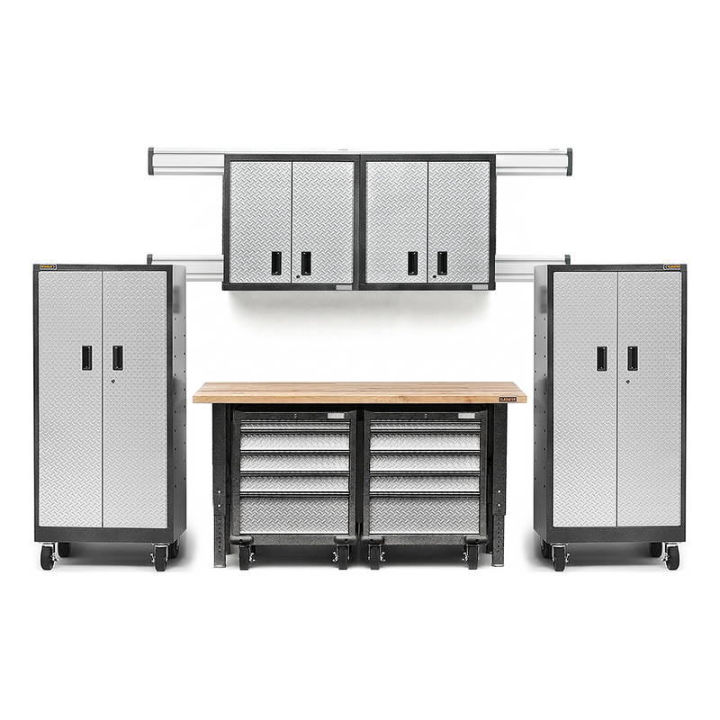 Gladiator Premier 10-Piece Garage Workbench Setup (Silver Tread)