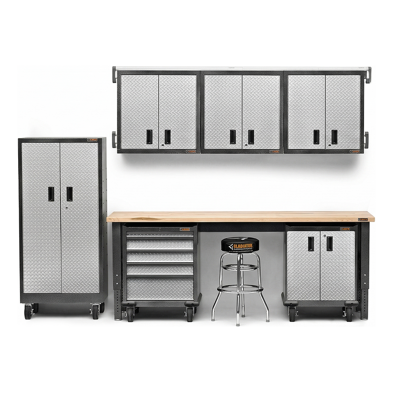 Gladiator Premier 11-Piece Garage Workbench System (Silver Tread)