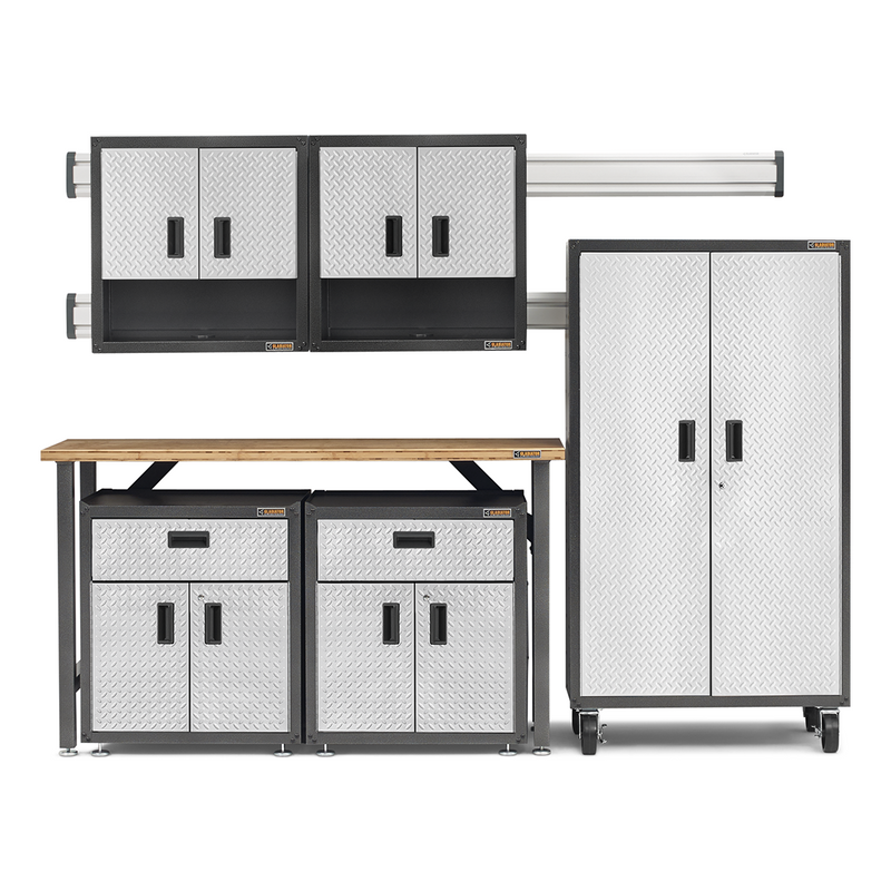 Gladiator Ready-to-Assemble 11-Piece Garage Cabinet System (Silver Tread)