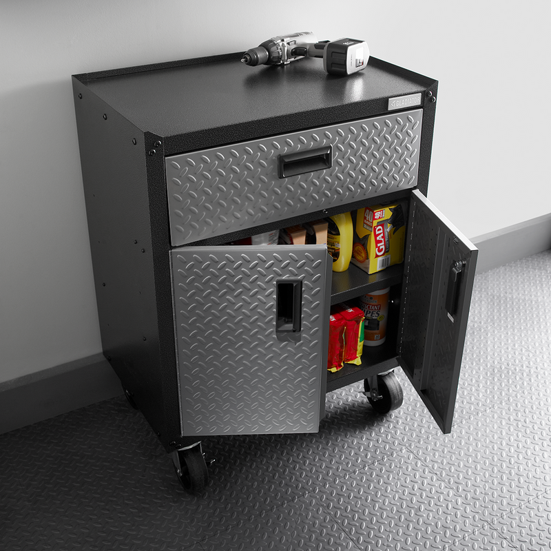 Gladiator Ready-to-Assemble 11-Piece Garage Cabinet Configuration (Silver Tread)