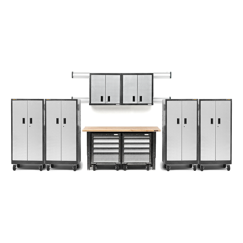 Gladiator Premier 12-Piece Garage Workbench Combo (Silver Tread)