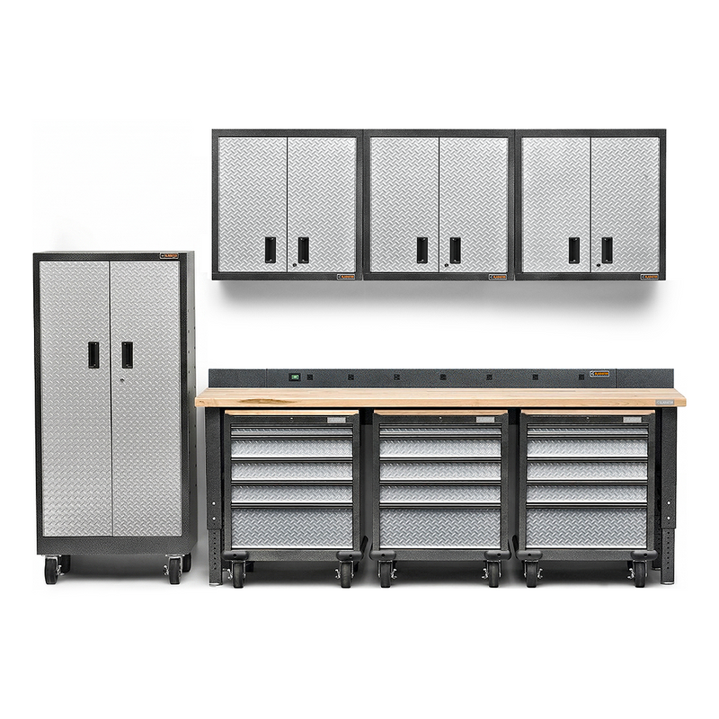Gladiator Premier 12-Piece Garage Workbench Setup (Silver Tread)