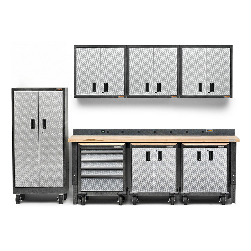 Gladiator Premier 12-Piece Garage Workbench Set (Silver Tread)