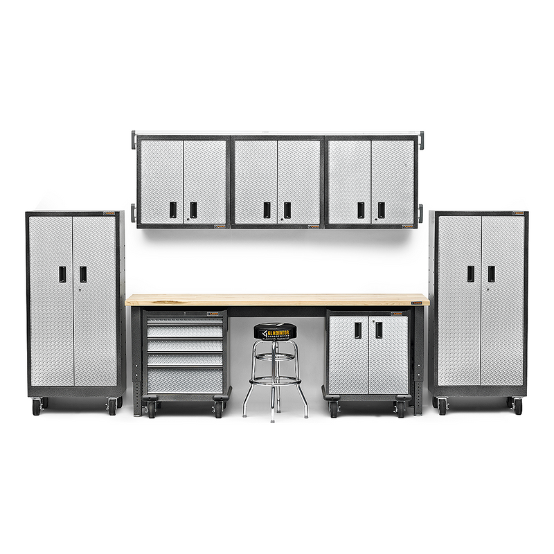 Gladiator Premier 12-Piece Garage Workbench System (Silver Tread)