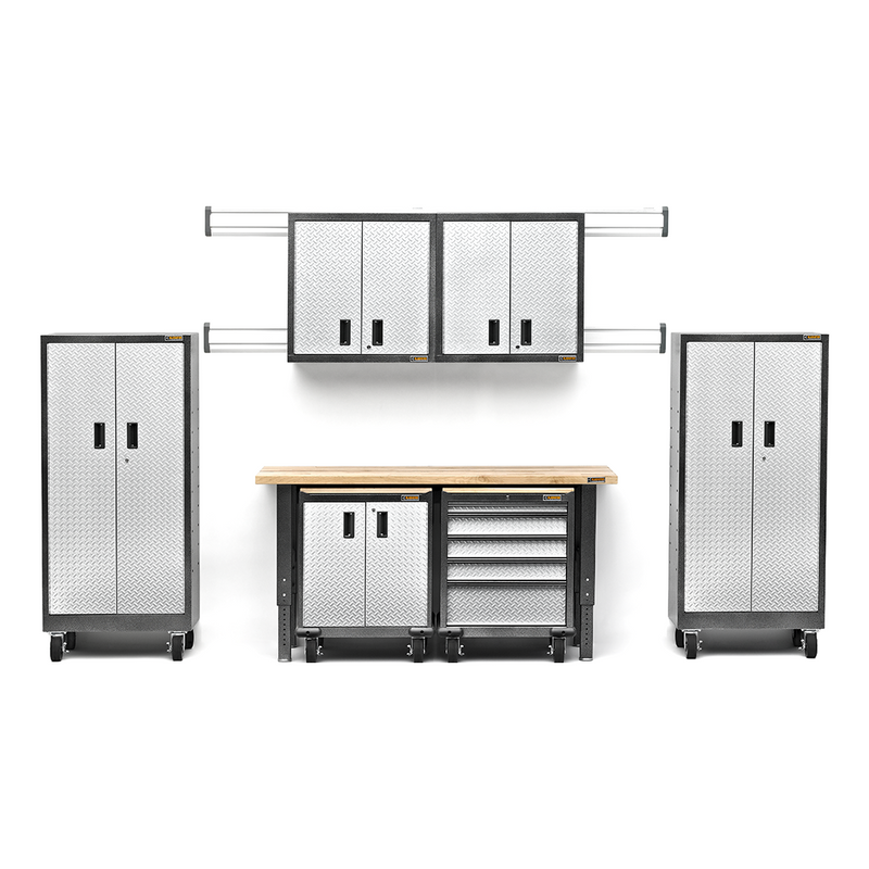 Gladiator Premier 12-Piece Garage Cabinet System (Silver Tread)