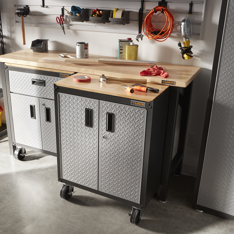 Gladiator Ready-to-Assemble 12-Piece Garage Cabinet Combo (Silver Tread)