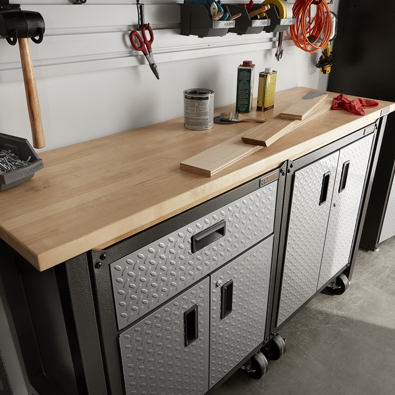 Gladiator Ready-to-Assemble 13-Piece Garage Cabinet Setup (Silver Tread)