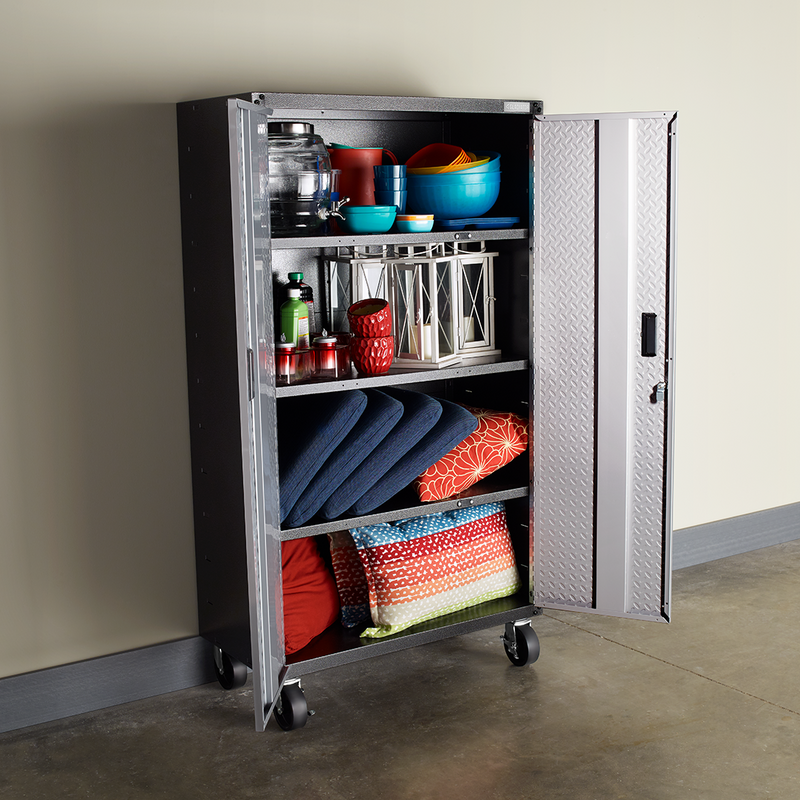 Gladiator Ready-to-Assemble 13-Piece Garage Cabinet Setup (Silver Tread)