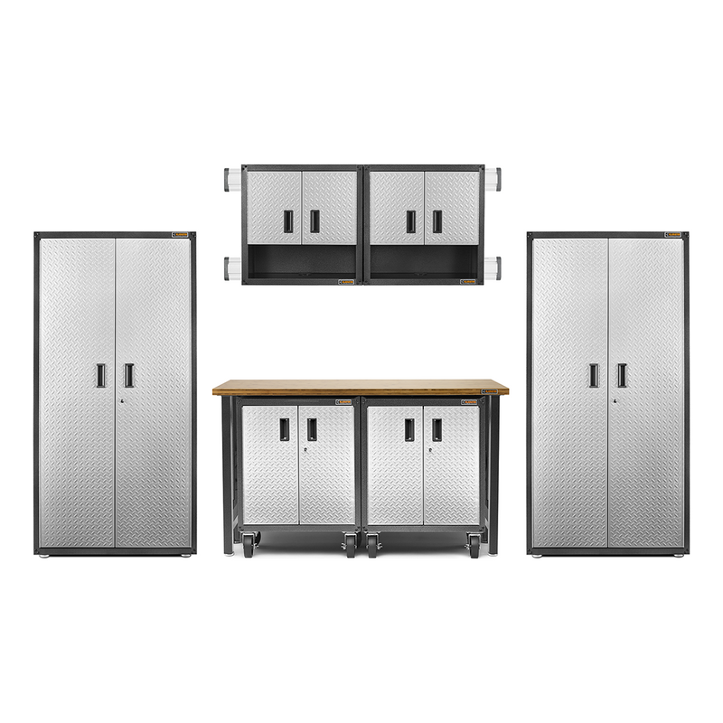 Gladiator Ready-to-Assemble 13-Piece Garage Cabinet Set (Silver Tread)