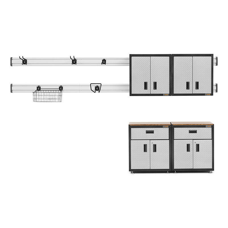 Gladiator Ready-to-Assemble 13-Piece Garage Cabinet System (Silver Tread)