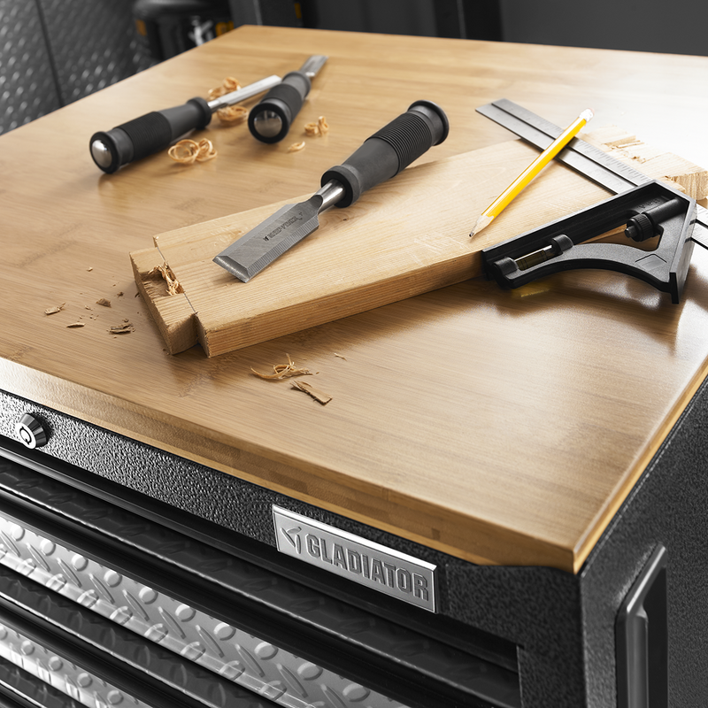 Gladiator Premier 15-Piece Garage Workbench Set (Silver Tread)