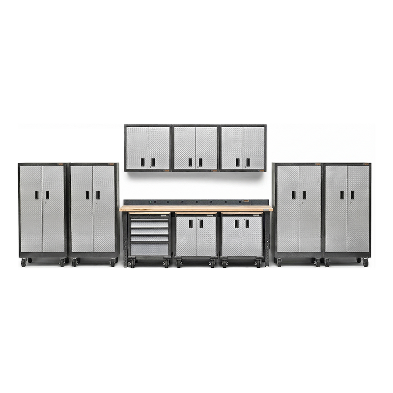 Gladiator Premier 15-Piece Garage Workbench System (Silver Tread)