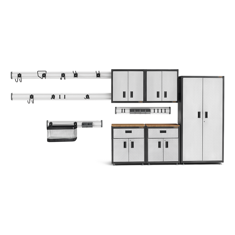 Gladiator Ready-to-Assemble 16-Piece Garage Cabinet System (Silver Tread)