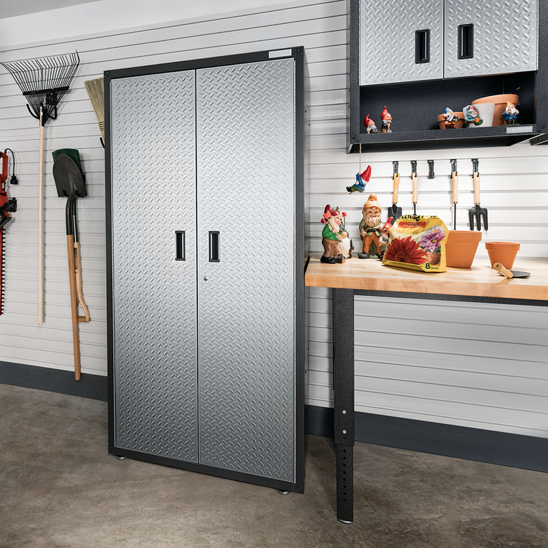 Gladiator Ready-to-Assemble 17-Piece Garage Cabinet System (Silver Tread)