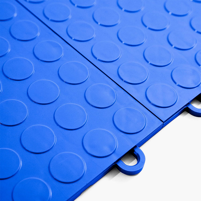 GearTile Coin Pattern 12" x 12" Royal Blue Garage Floor Tile (12 Pack)