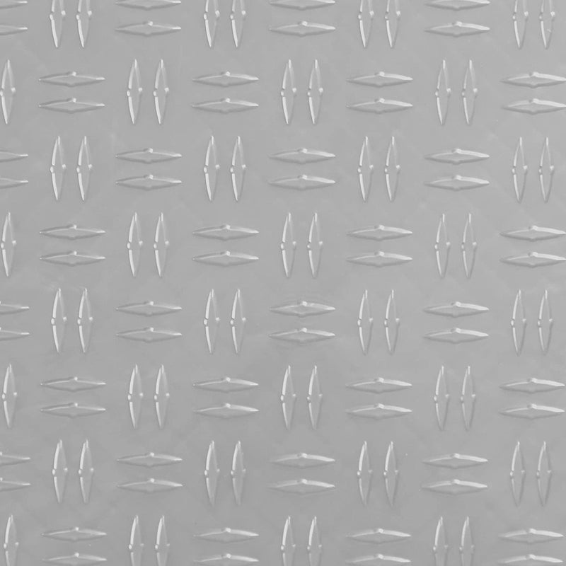 GearTile Diamond Pattern 12" x 12" Silver Garage Floor Tile (24 Pack)